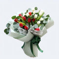 Red & White Tulip Bouquet