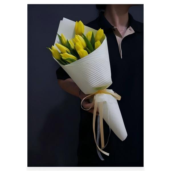 Golden Tulip Hand-Tied Bouquet