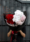 Red Rose & White Phalaenopsis Signature Bouquet