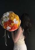 Golden Harmony – 50 Rose & Orchid Bouquet
