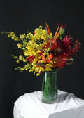 Tropical Orchid & Natives Vase Arrangement