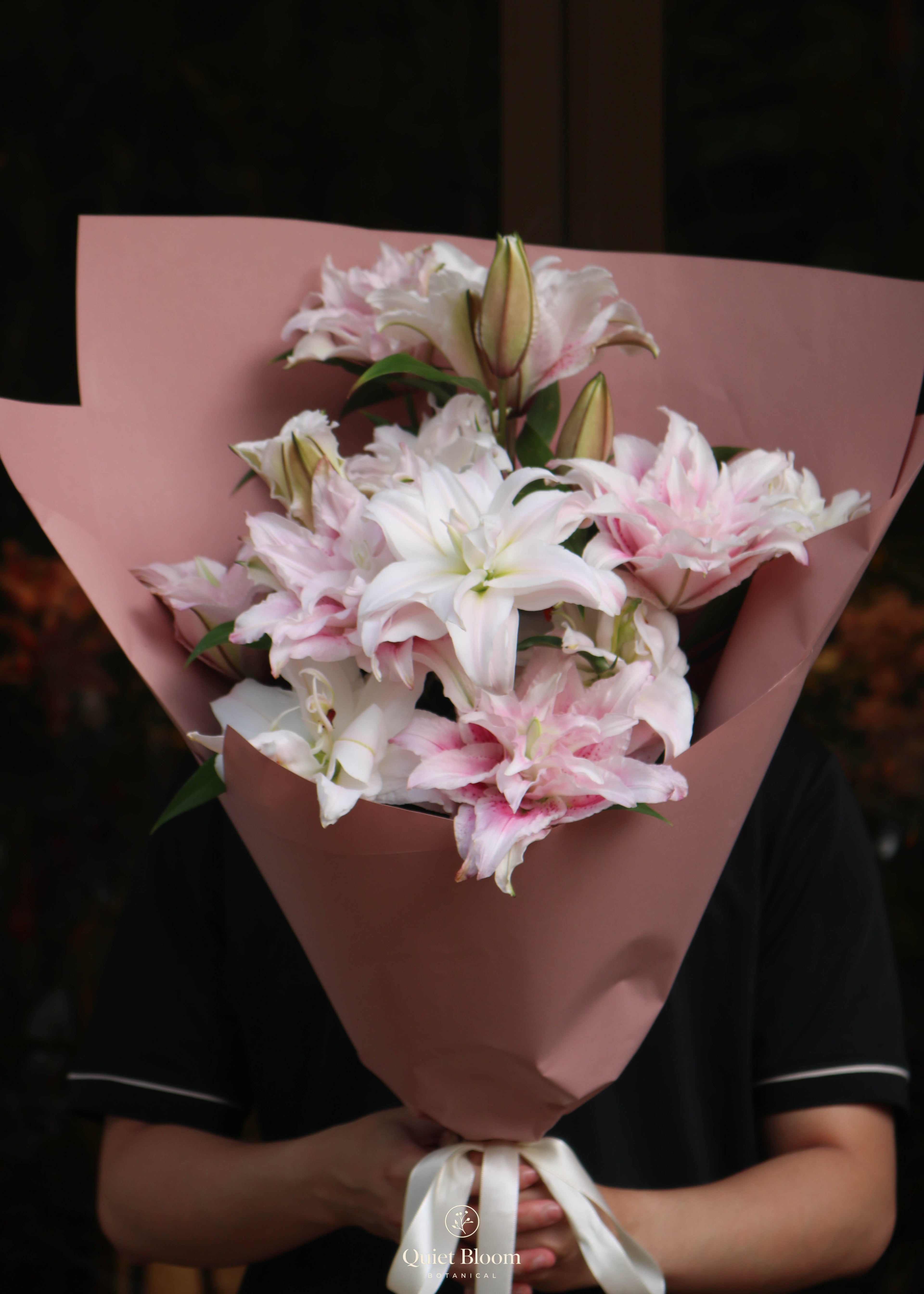 Blush Rose Lily Bouquet