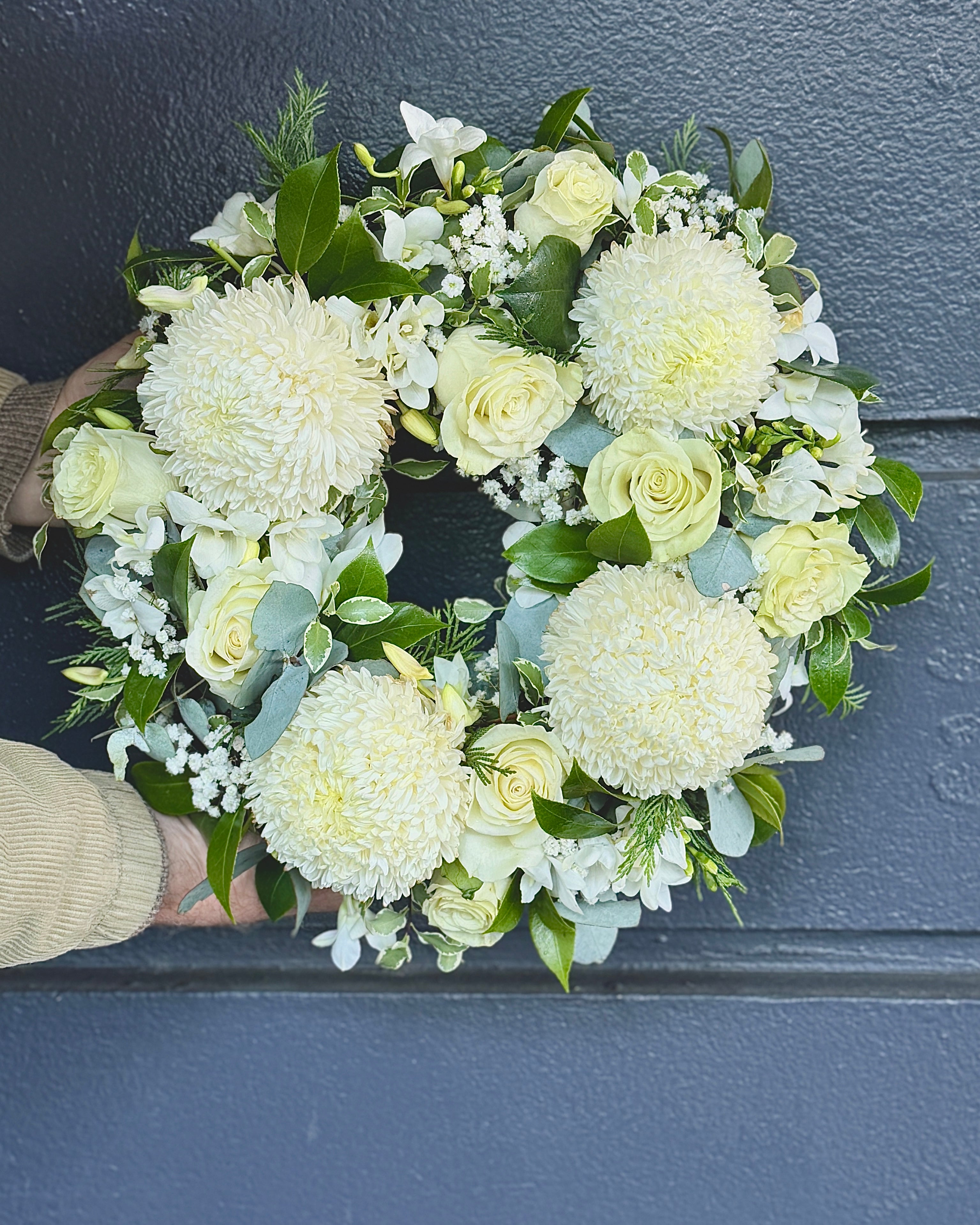 Pure Grace Sympathy Wreath (45cm)