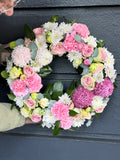 Blush Remembrance Sympathy Wreath (55cm)