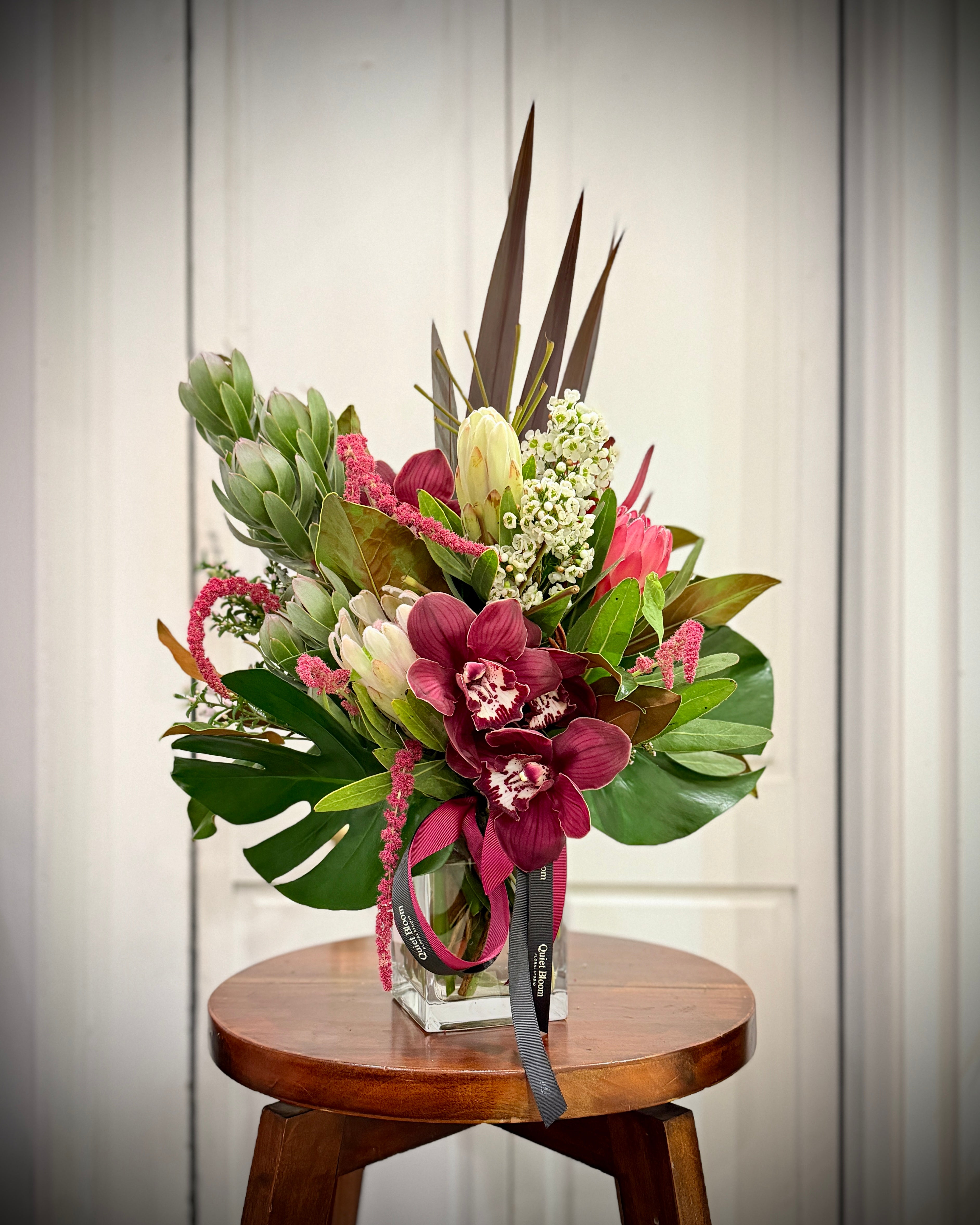 Burgundy Orchid Arrangement