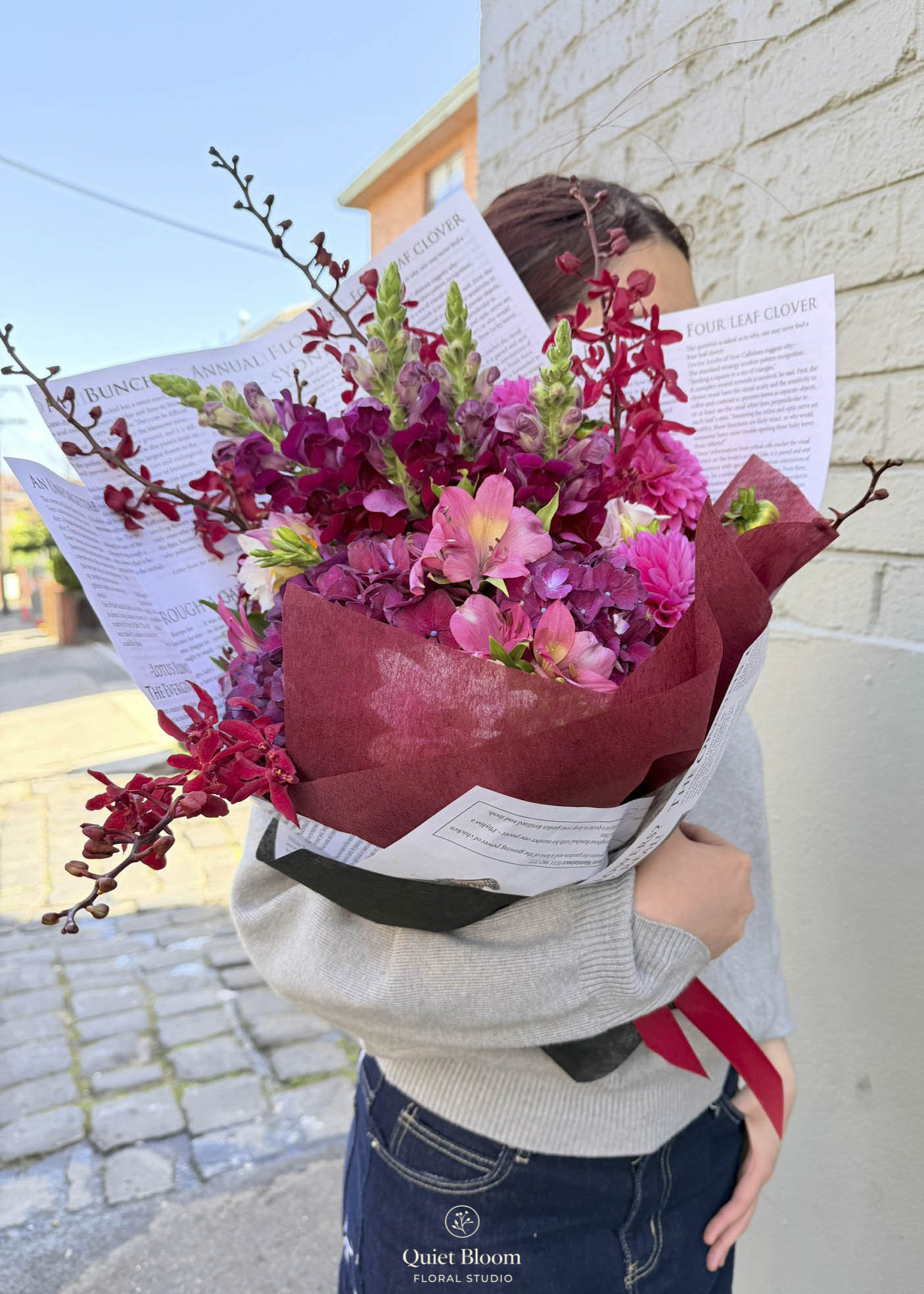 Burgundy Blush Garden Bouquet