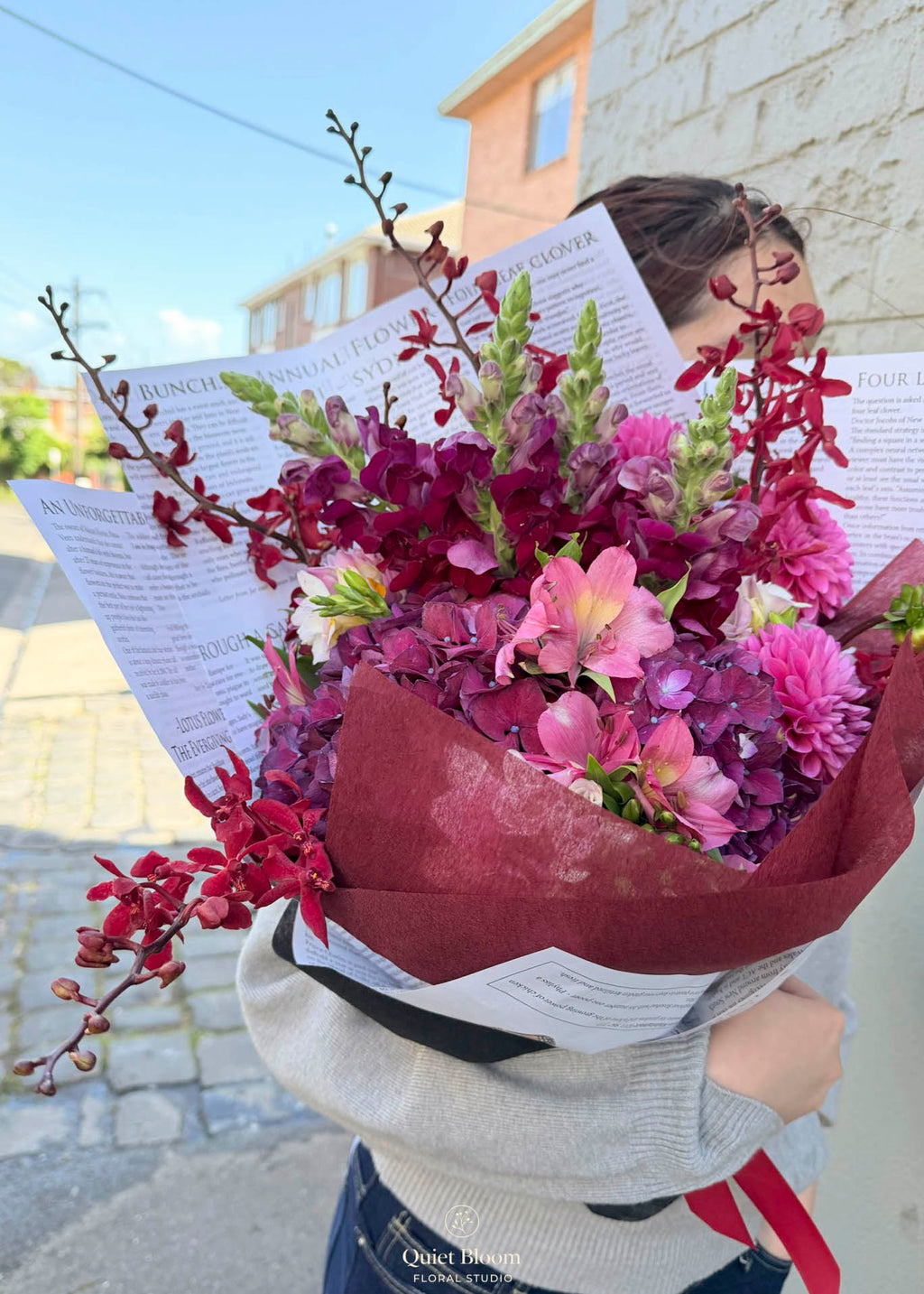 Burgundy Blush Garden Bouquet