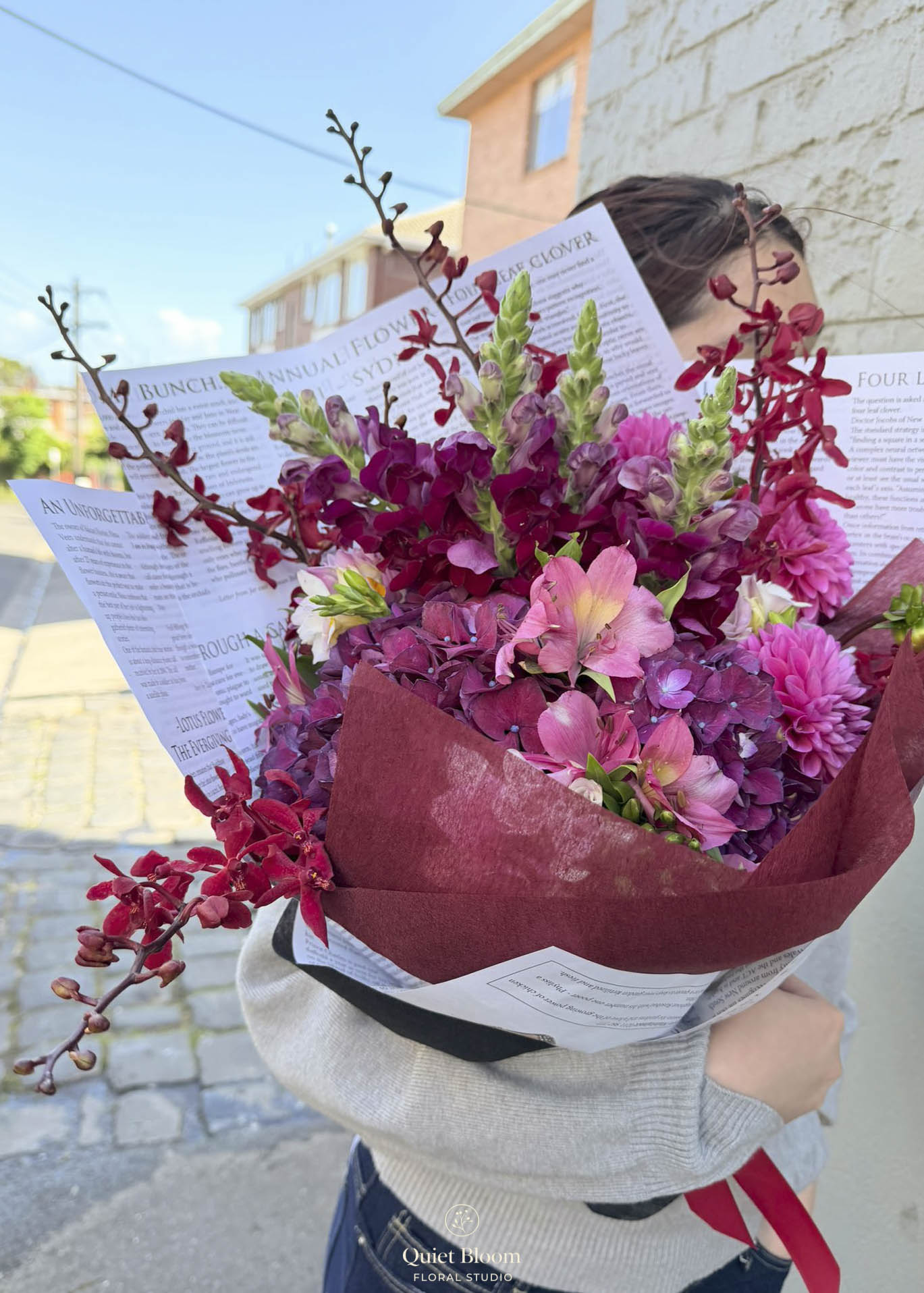 Burgundy Blush Garden Bouquet