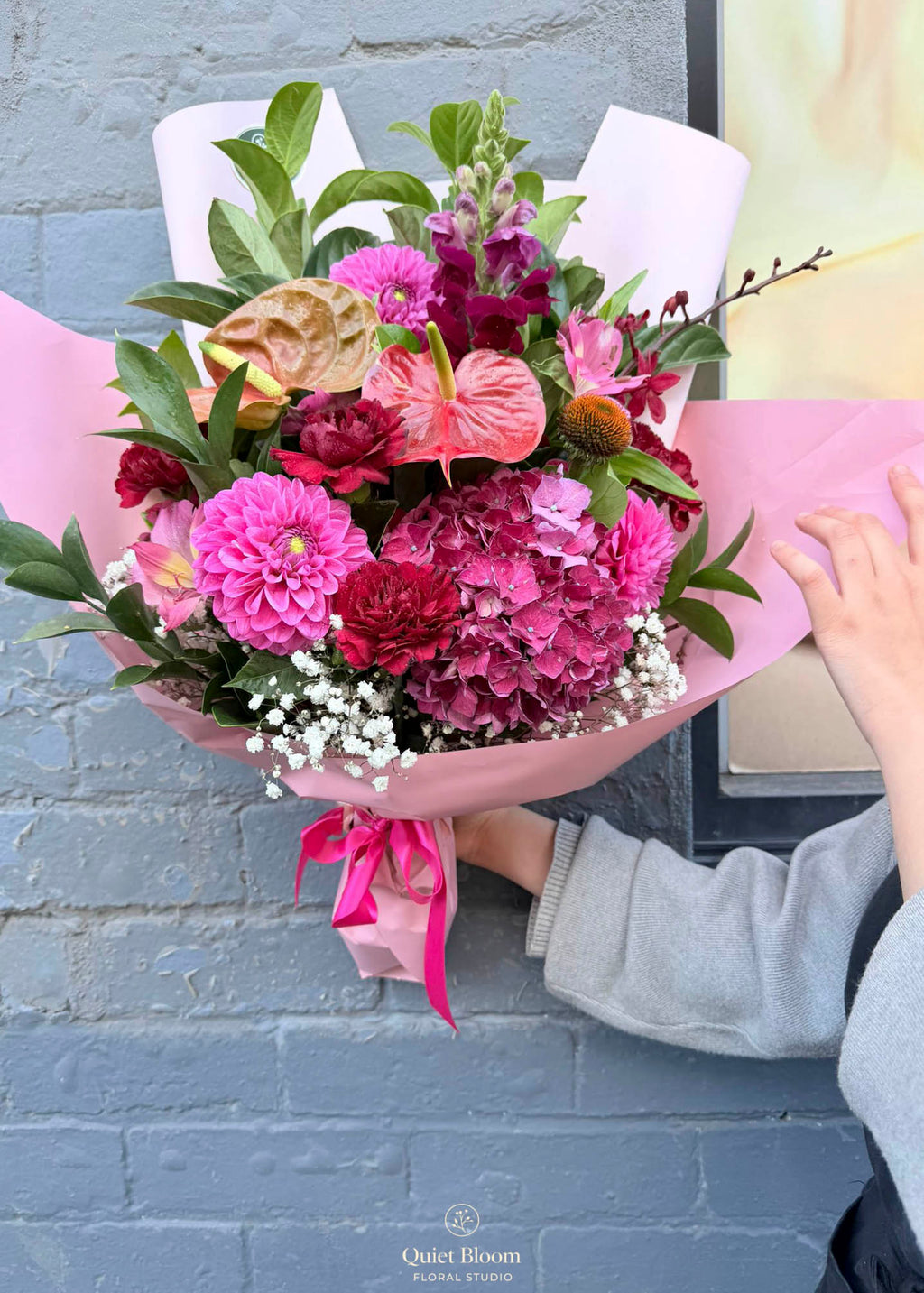 Cheerful Garden – Mixed Seasonal Bouquet with Greenery