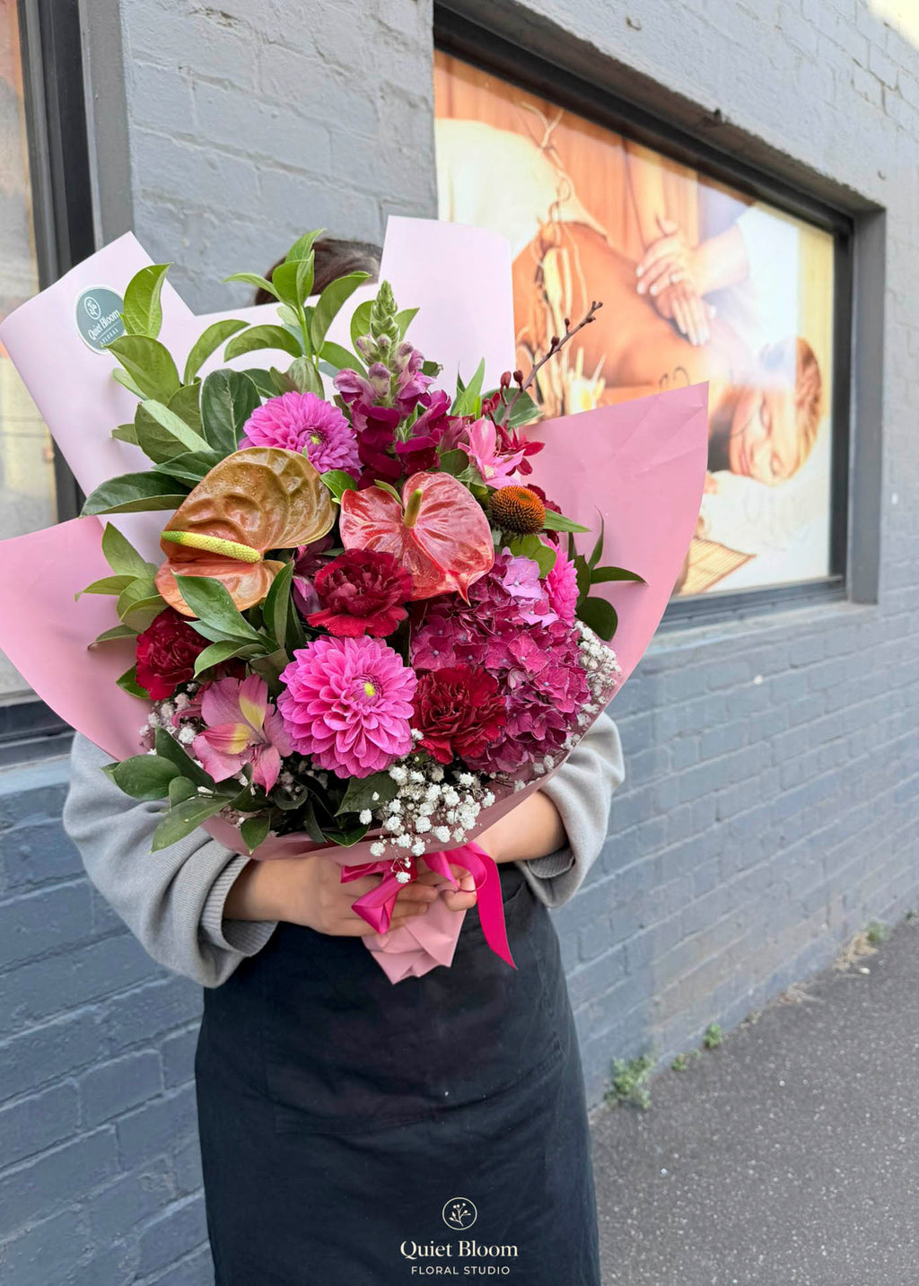 Cheerful Garden – Mixed Seasonal Bouquet with Greenery