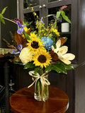 Golden Garden Vase Arrangement