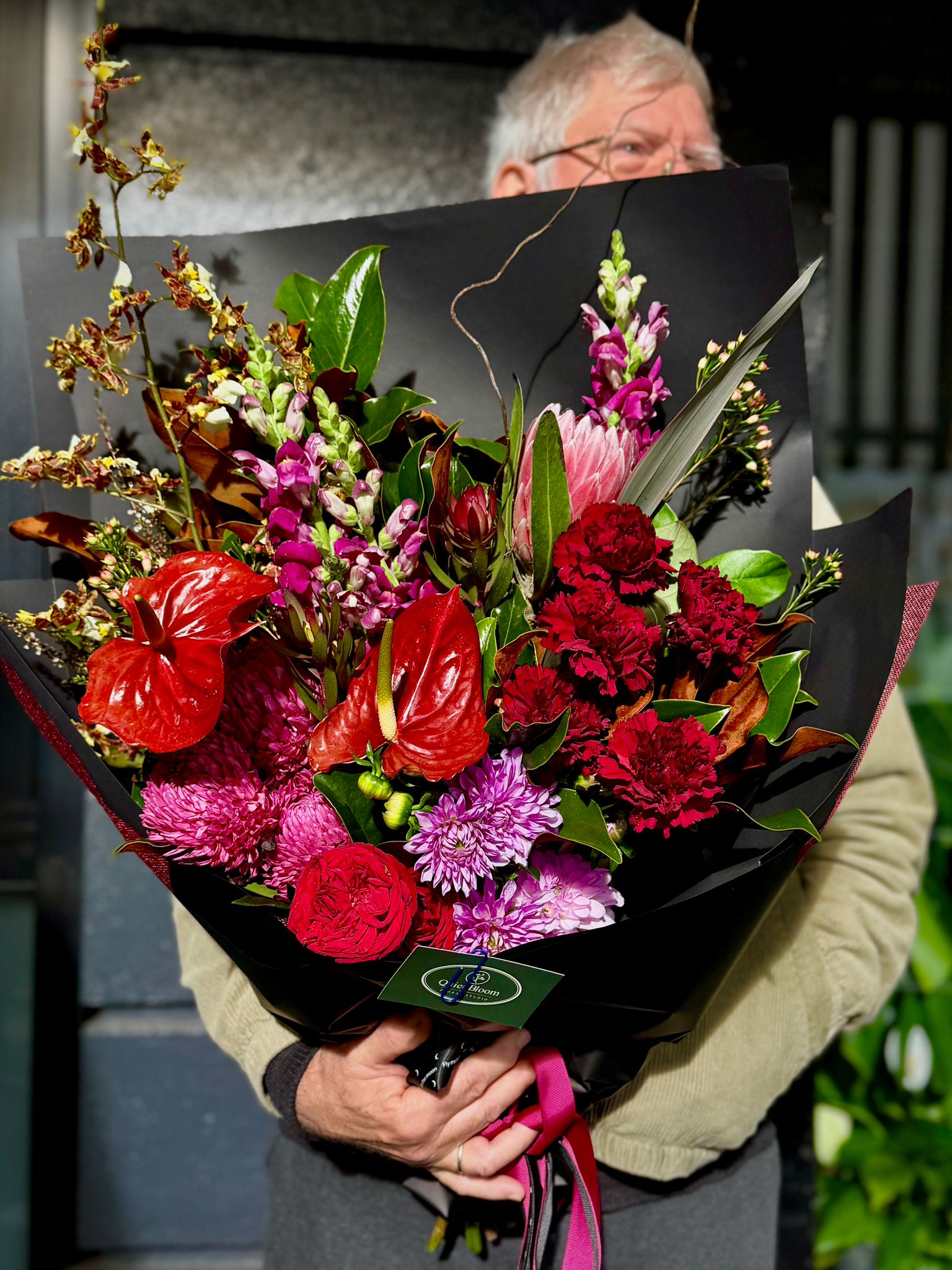Midnight Crimson Bouquet
