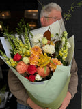 Golden Ember – Luxury Mixed Flower Bouquet