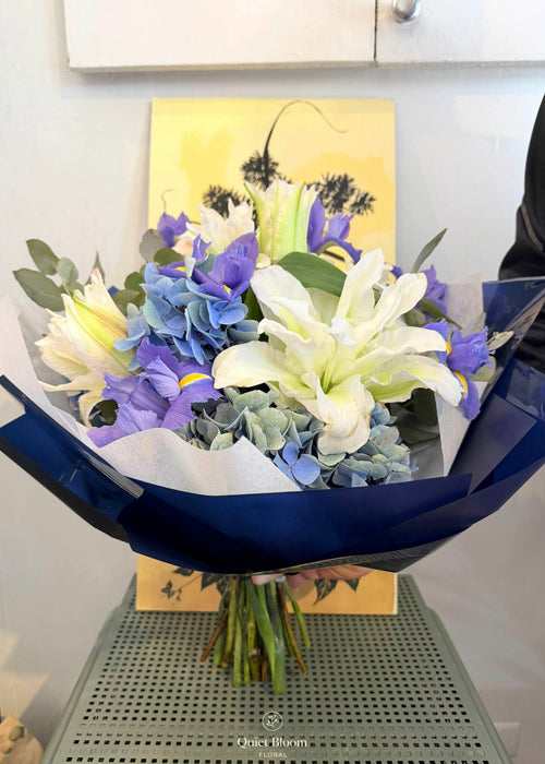 Blue & Purple Iris Bouquet