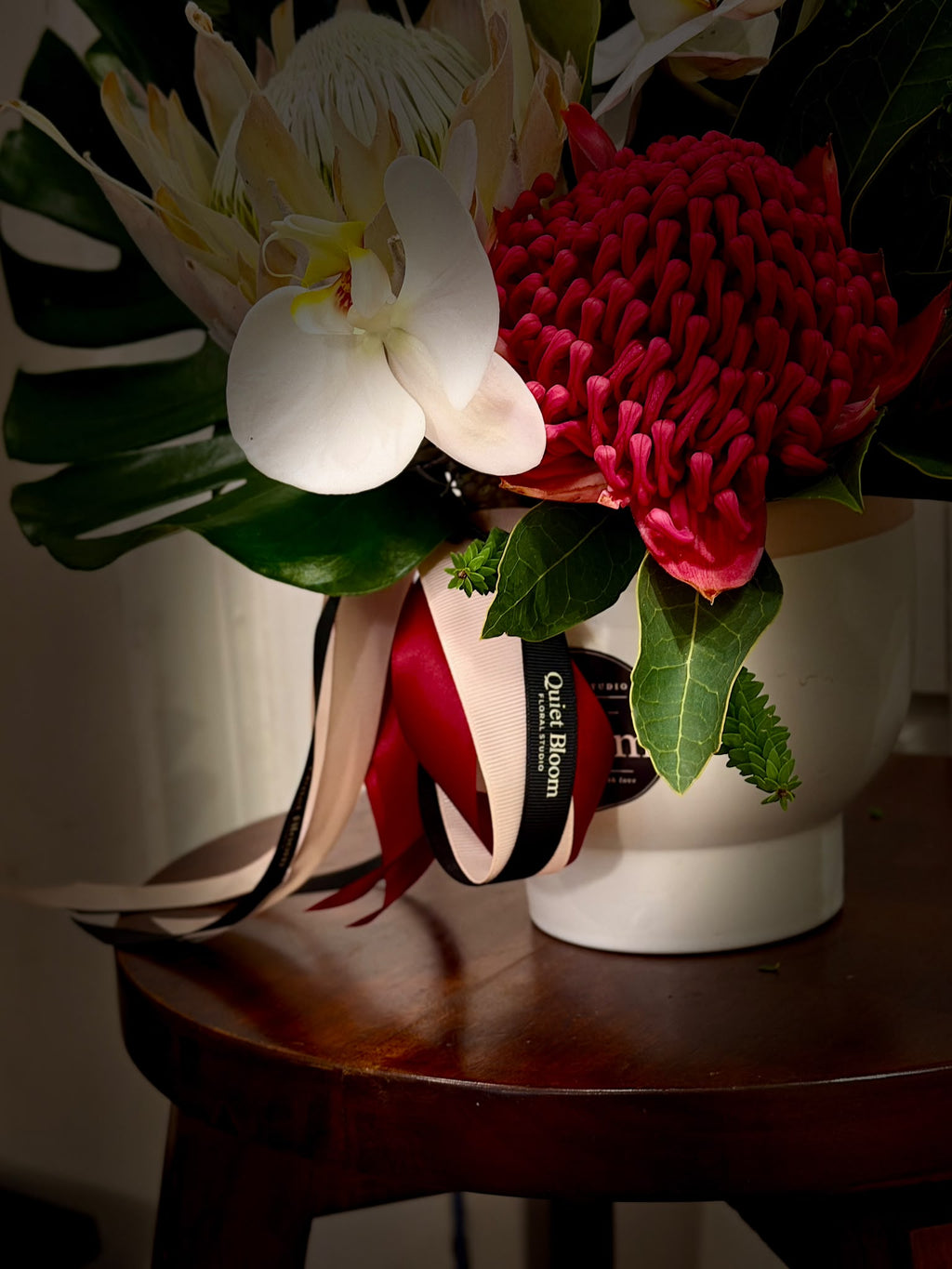 Orchid & Anthurium Sculptural Arrangement